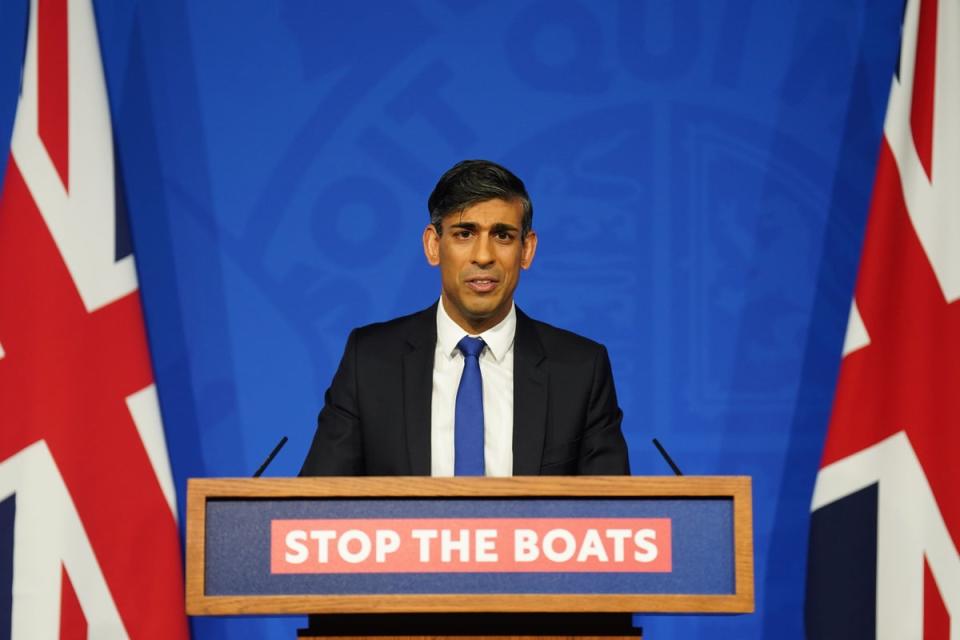 Prime Minister Rishi Sunak made ‘stopping the boats’ one of his pledges for 2023, but arrivals in 2024 have already topped 5,000 (James Manning/PA) (PA Wire)