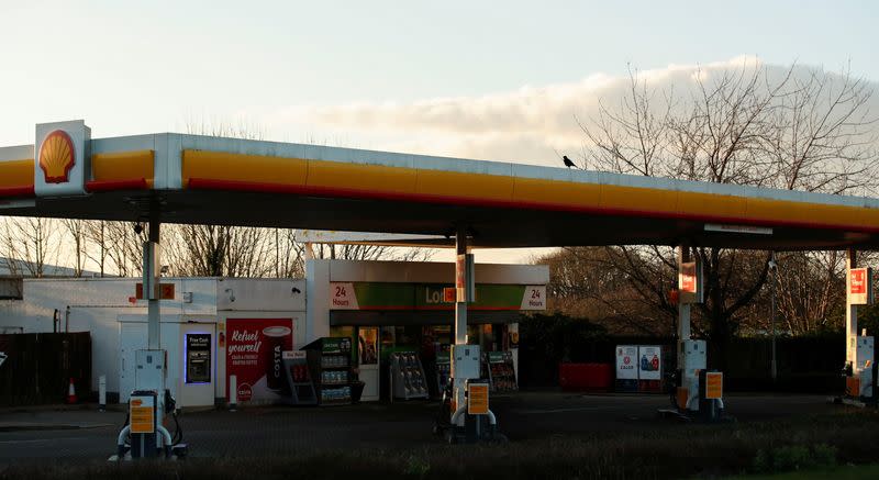 General view of a Shell petrol station