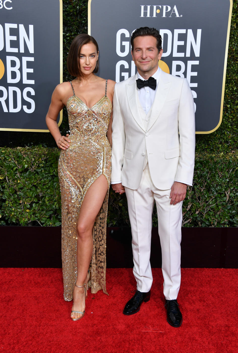 Irina Shayk and Bradley Cooper at the 2019 Golden Globes