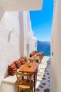 It's difficult to walk the streets of Mykonos without being taken aback by the beauty. Much of this is due to the cobblestone streets, which wind their way around the whitewashed houses. At certain parts of the island, pedestrians will turn on a street to unparalleled views of the sea.