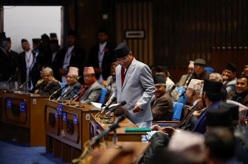 Nepal PM seeks confidence vote at the parliament in Kathmandu