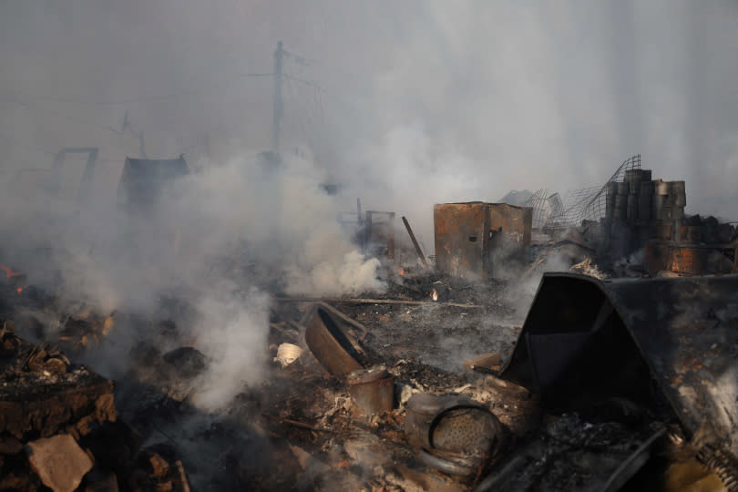 南韓首爾最後貧民窟發生火災。（圖／達志／路透社）