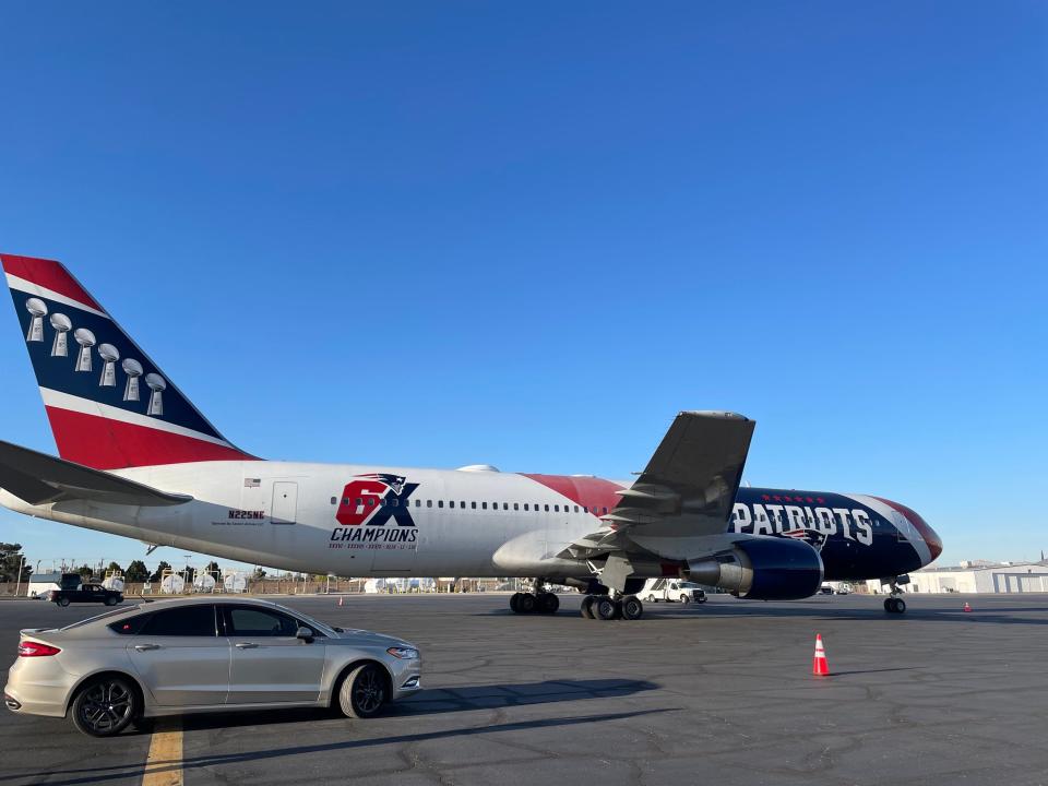 New England Patriots airplane was spotted at El Paso International Airport Thursday morning.