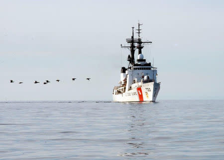 The Coast Guard Cutter Sherman (WHEC 720) returns home to Honolulu, Hawaii, U.S after a 94-day, 16,000 mile patrol in the Arctic Ocean and Bering Sea in this September 20, 2017 handout photo. USCGC Sherman/U.S. Coast Guard/Handout via REUTERS