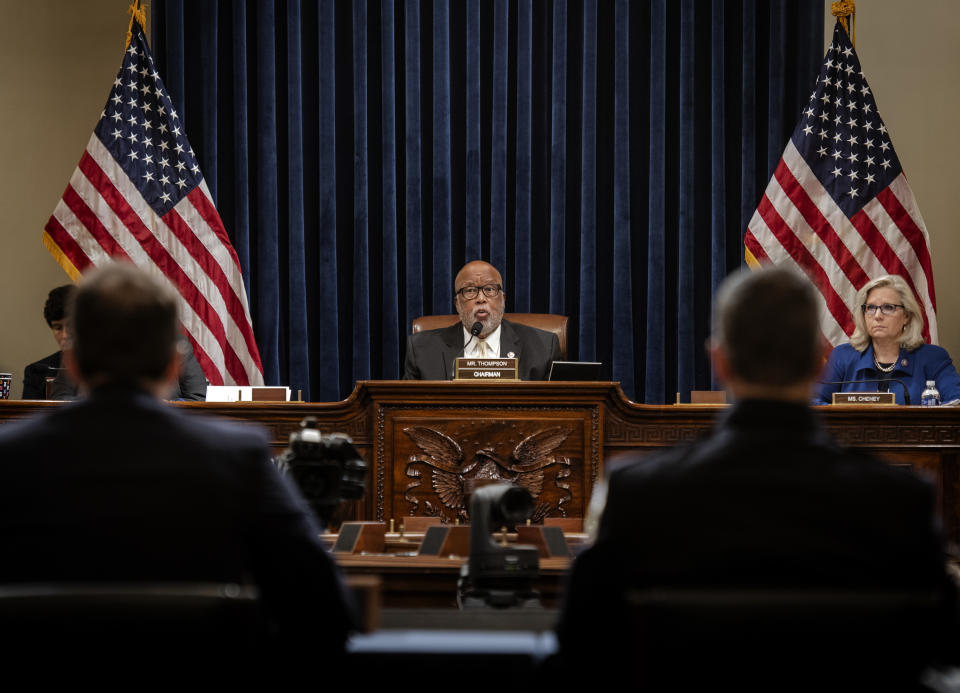 Representative Bennie Thompson, a Democrat from Mississippi and chairman of the Select Committee to Investigate the January 6th Attack on the U.S. Capitol, speaks during a hearing in Washington, D.C., U.S., on Tuesday, July 27, 2021. (Bill O'Leary/The Washington Post/Bloomberg via Getty Images)