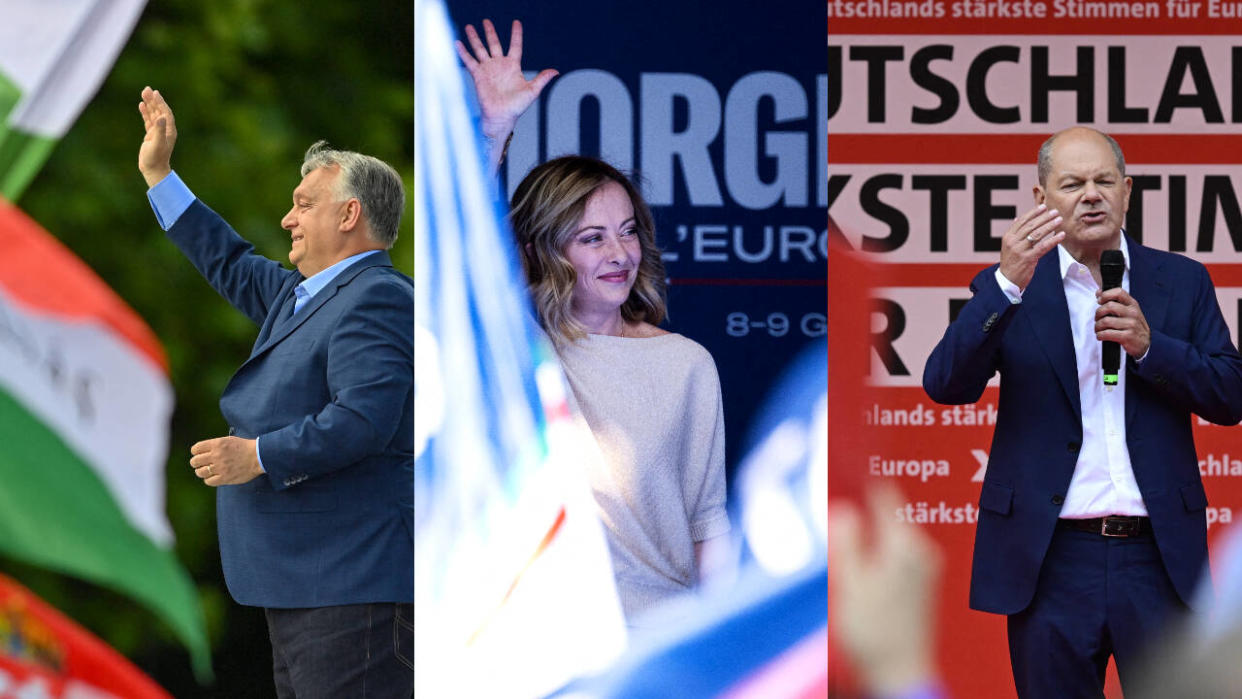 Viktor Orban en Hongrie, Giorgia Meloni en Italie et Olaf Scholz en Allemagne se sont, comme de nombreux chefs de gouvernement en Europe, à l’image de Gabriel Attal, impliqués dans la campagne pour les élections européennes.  