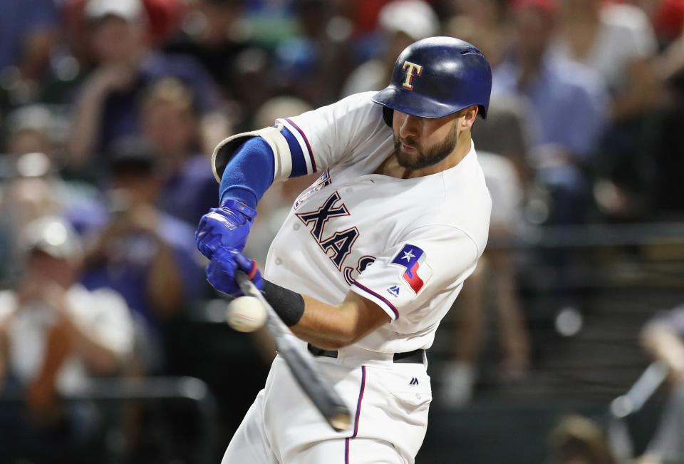 Joey Gallo will hit some massive home runs. (Photo by Ronald Martinez/Getty Images)