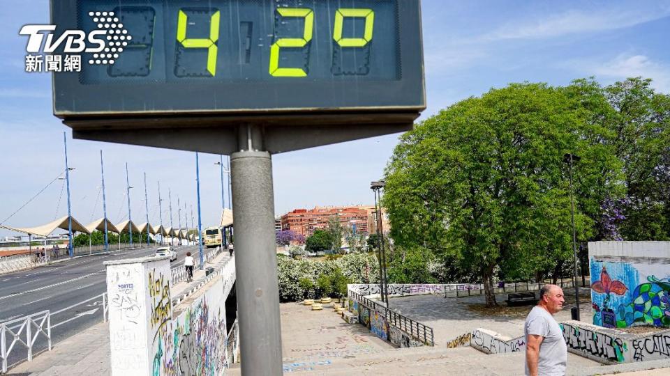 國家氣象局昨天針對西班牙10個地區發布高溫警告，預測氣溫將達到攝氏30多度。（圖／達志影像美聯社）