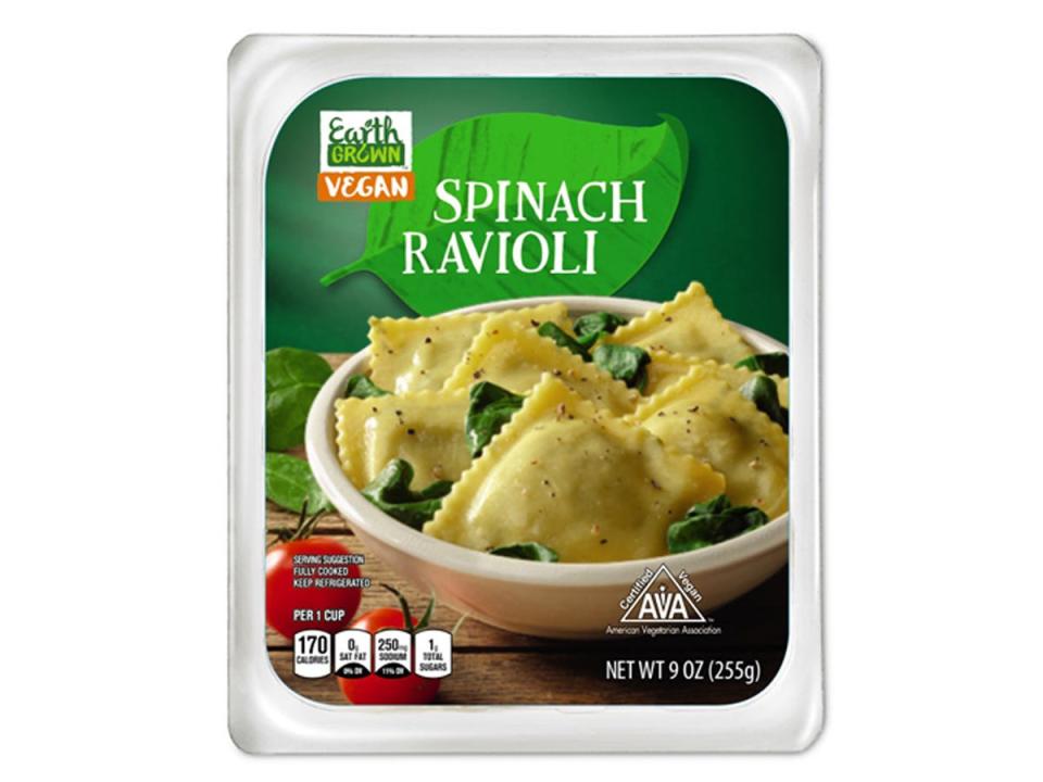 Earth Grown spinach ravioli