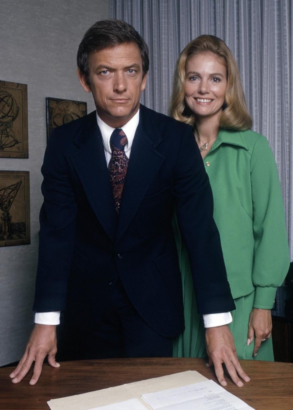 Monte Markham and Sharon Acker from 'The New Perry Mason'