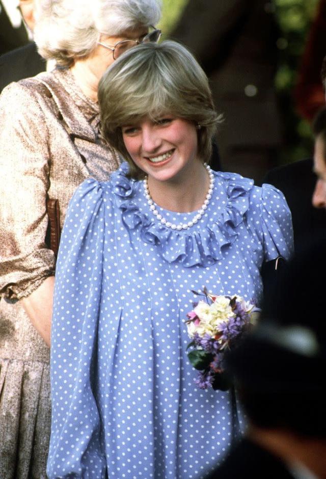 Princess Diana blue polka dot Catherine Walker