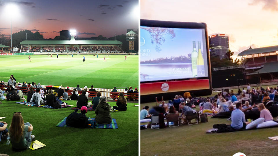 North Sydney Oval, pictured here during a cricket match.