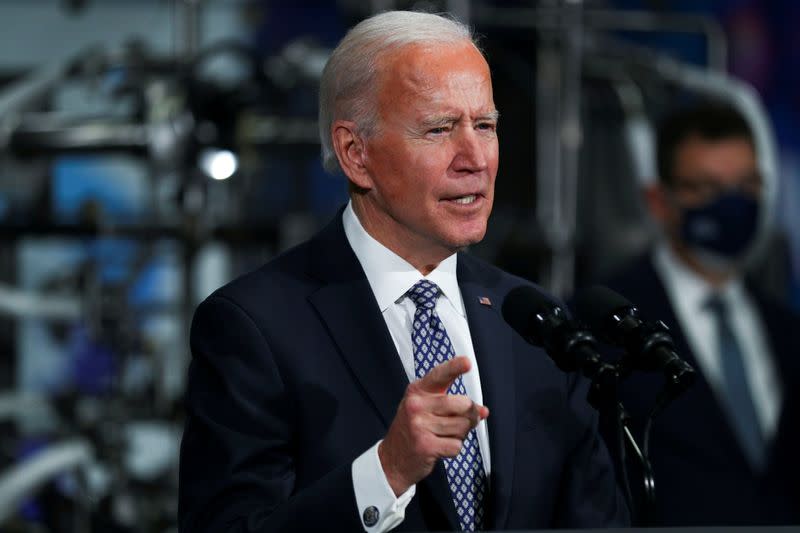 U.S. President Biden visits Pfizer manufacturing plant in Kalamazoo, Michigan