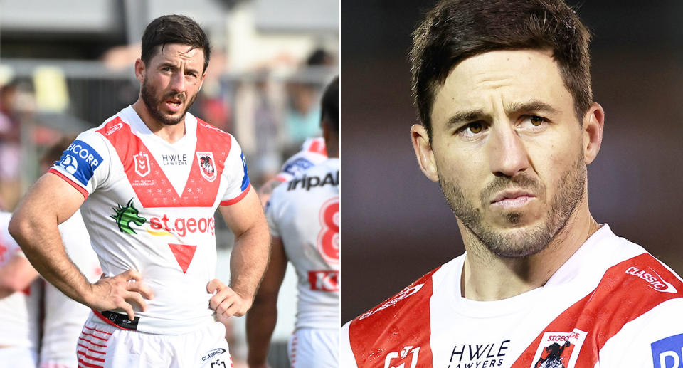 Seen here, Dragons halfback Ben Hunt in the NRL in 2023.