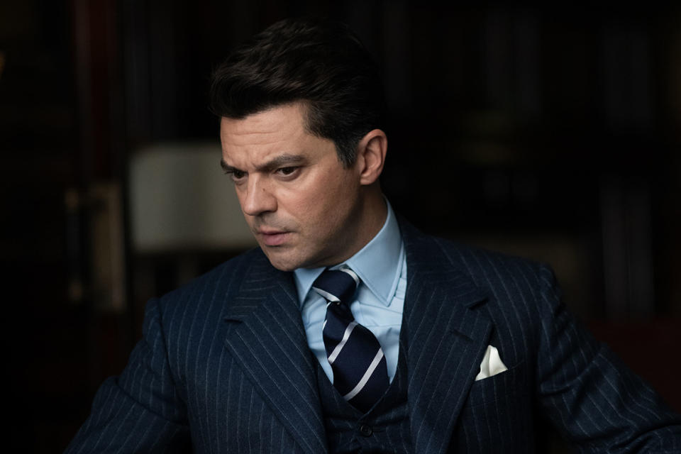 Dodgy businessman Edwyn Cooper is played by Dominic Cooper.