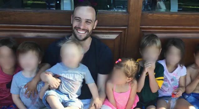 Oscar Pistorius pictured celebrating his 29th birthday with his family, including his uncle's grandchildren. This picture was shared by his aunt Lois as they celebrated on November 22. Photo: Twitter