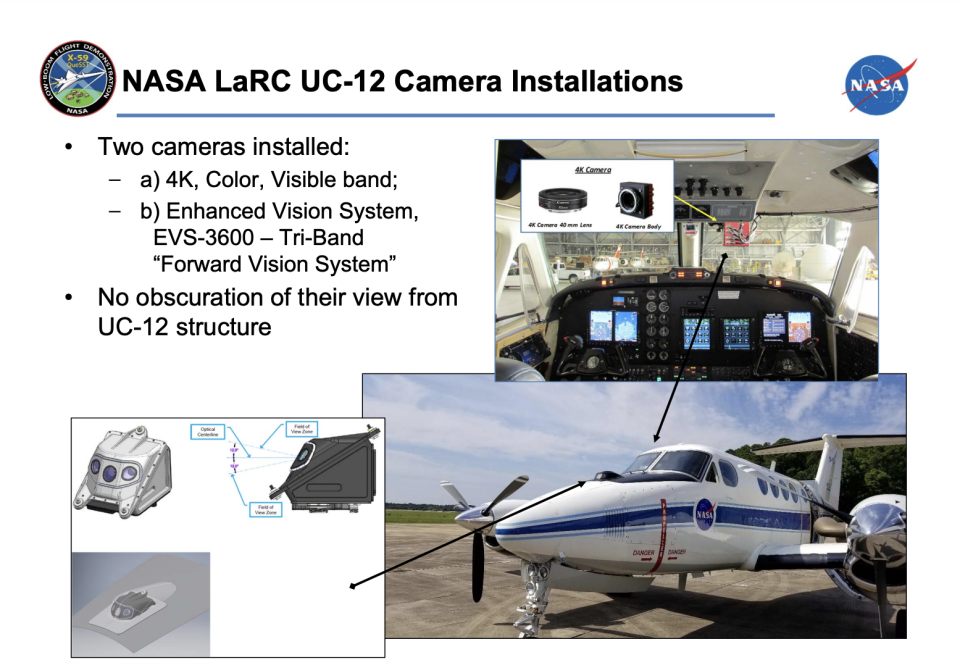 The changes made to the UC-12B King Air for testing the XVS. <em>NASA</em>