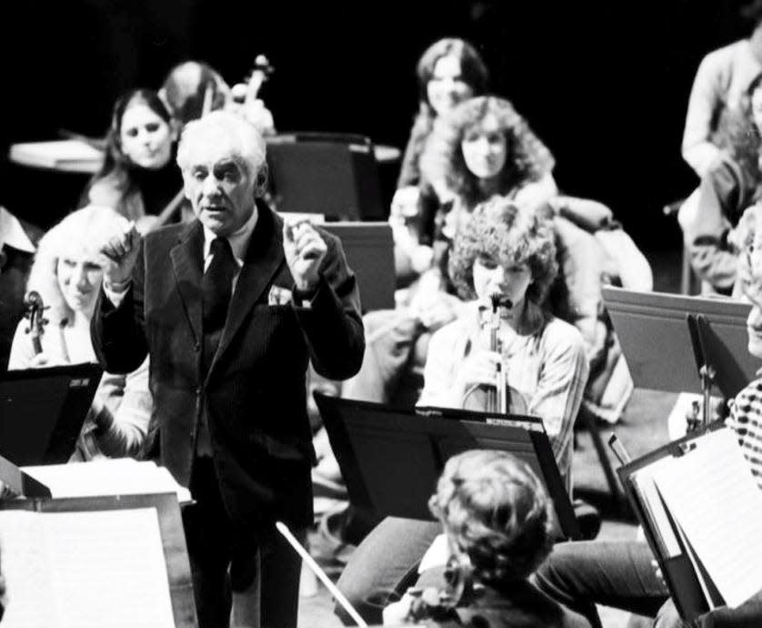 Leonard Bernstein spent almost two months at Indiana University in 1982, working with students and composing "A Quiet Place."