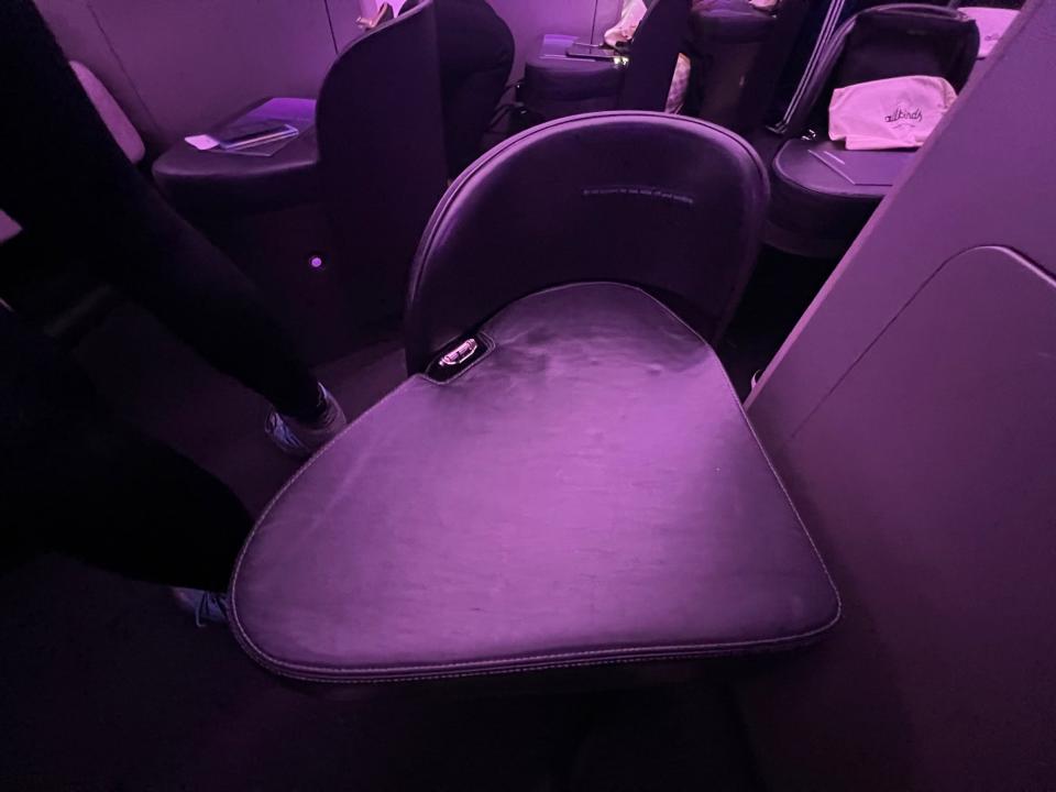 Flying Air New Zealand in business class.