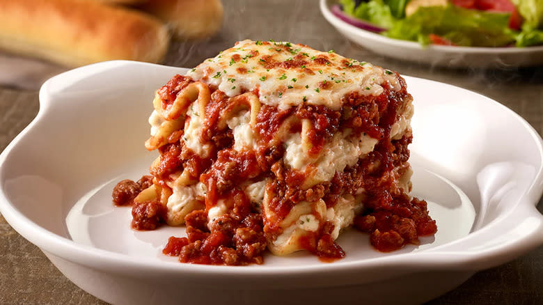 dish of lasagna
