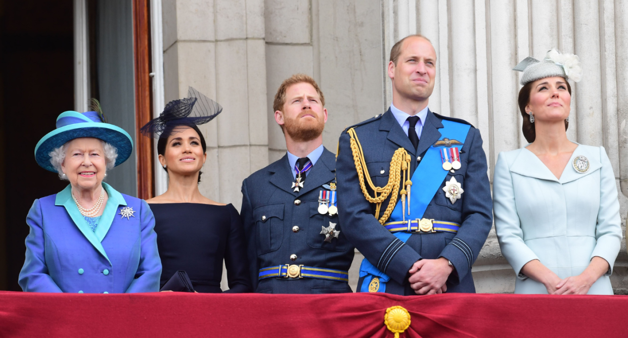 queen elizabeth, meghan markle, prince harry, prince william, kate middleton, royal family