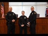 From left, Officers George Awad, Meghan Lyons and Cristian Lazaro Minsal.