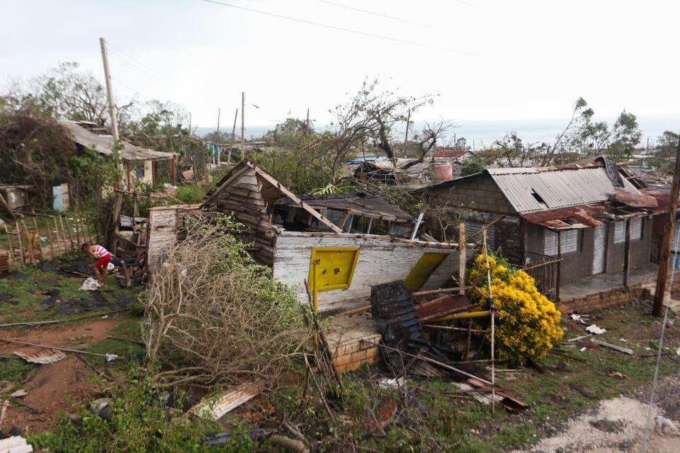 <p>Damaged buildings are seen in Punta Alegre, northern coast of Ciego de Avila province of Cuba after Hurricane Irma passed through the area on Sept. 11, 2017. (Photo: Yander Zamora/Anadolu Agency/Getty Images) </p>