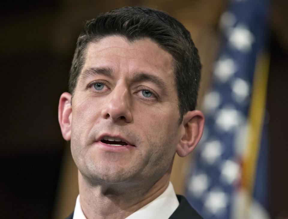 FILE - In this Dec. 10, 2013 file photo, House Budget Committee Chairman Rep. Paul Ryan, R-Wis. speaks on Capitol in Washington. Getting ready to run for president means working through a hefty checklist of activities long before most people are paying attention to the contest ahead. Prep work, positioning and auditioning don't wait for the primary season. And the pace is picking up. (AP Photo/J. Scott Applewhite, File)