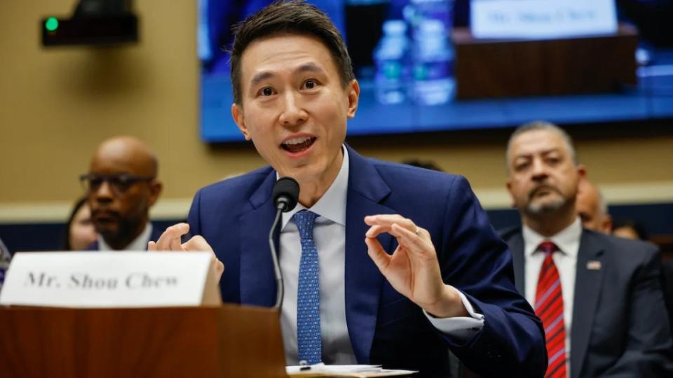 TikTok CEO Shou Zi Chew testifies before the House Energy and Commerce Committee on Capitol Hill on March 23, 2023 in Washington, D.C. (Chip Somodevilla/Getty Images)