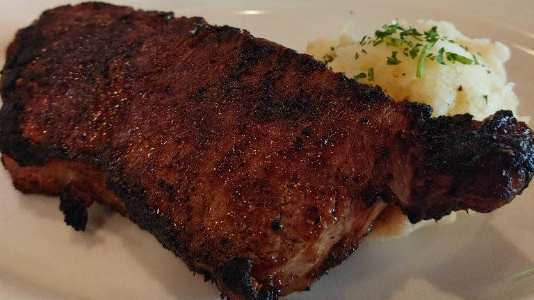 Steak and mashed potatoes are seen in this undated photo from Merrill and Houston's Steakhouse inside of Ironworks Hotel, 500 Pleasant St., Beloit, Wis. Merrill & Houston's was voted as best steakhouse in the Rockford-area in the 2022 What Rocks Community Choice Awards.