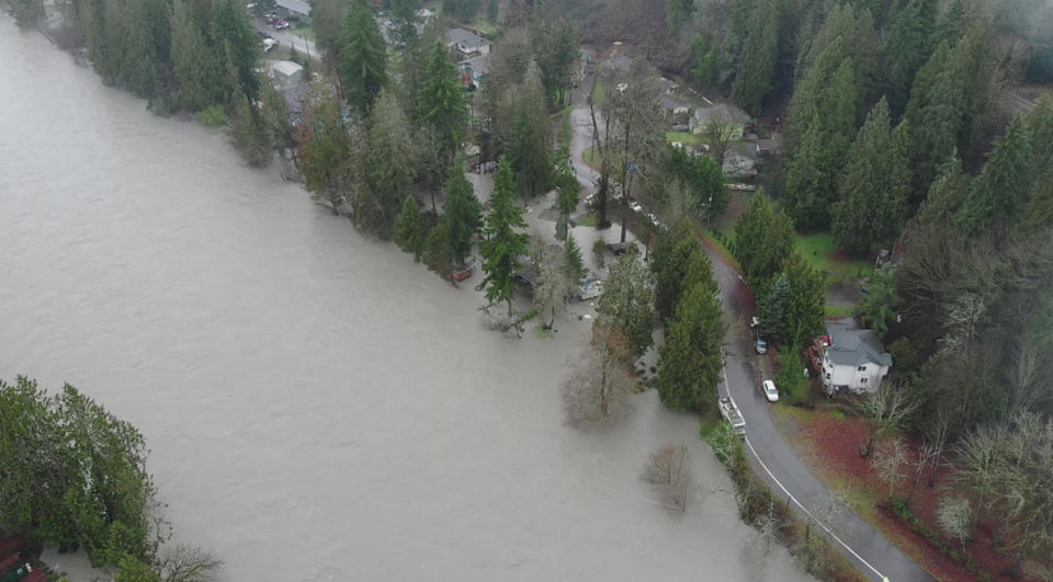 Snohomish County floodwaters on Tuesday.   (Snohomish County )