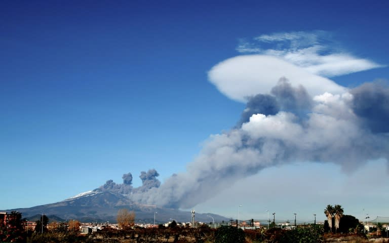 Air traffic was restricted over Catania