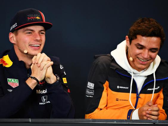 Friends Max Verstappen (left) and Lando Norris (Getty Images)