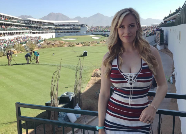 Paige Spiranac leaves navy top 'holding on for dear life' as she puts on  curvy display in favourite golf outfits