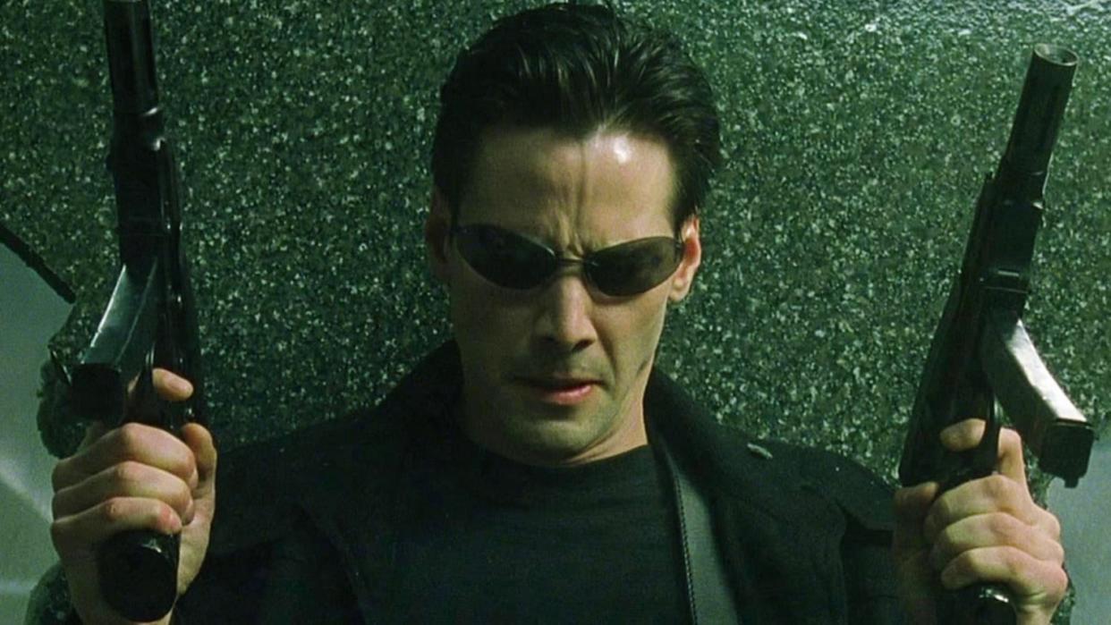 Keanu Reeves in The Matrix (Credit: Warner Bros)