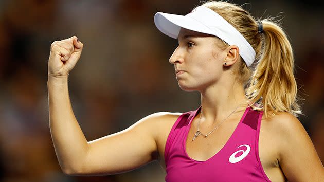 Gavrilova has quickly become the fan favourite at he Aus Open . Source: Getty