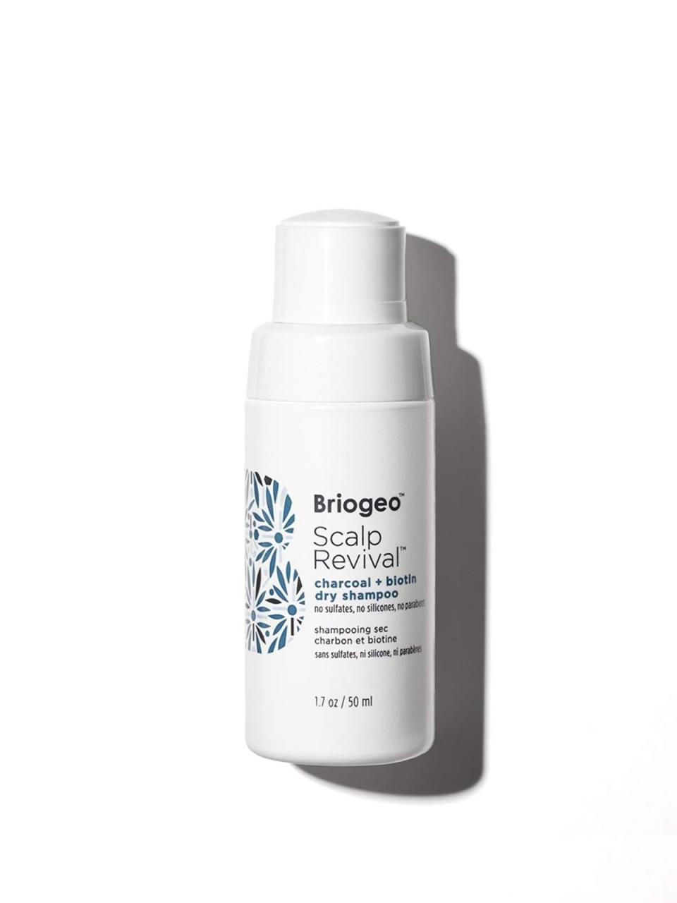 2) Briogeo Scalp Revival Charcoal + Biotin Dry Shampoo