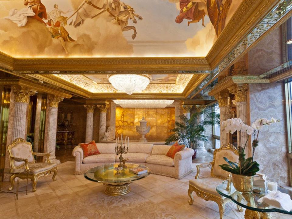 Donald and Melania Trump’s three-storey penthouse at Trump Towner (YouTube)