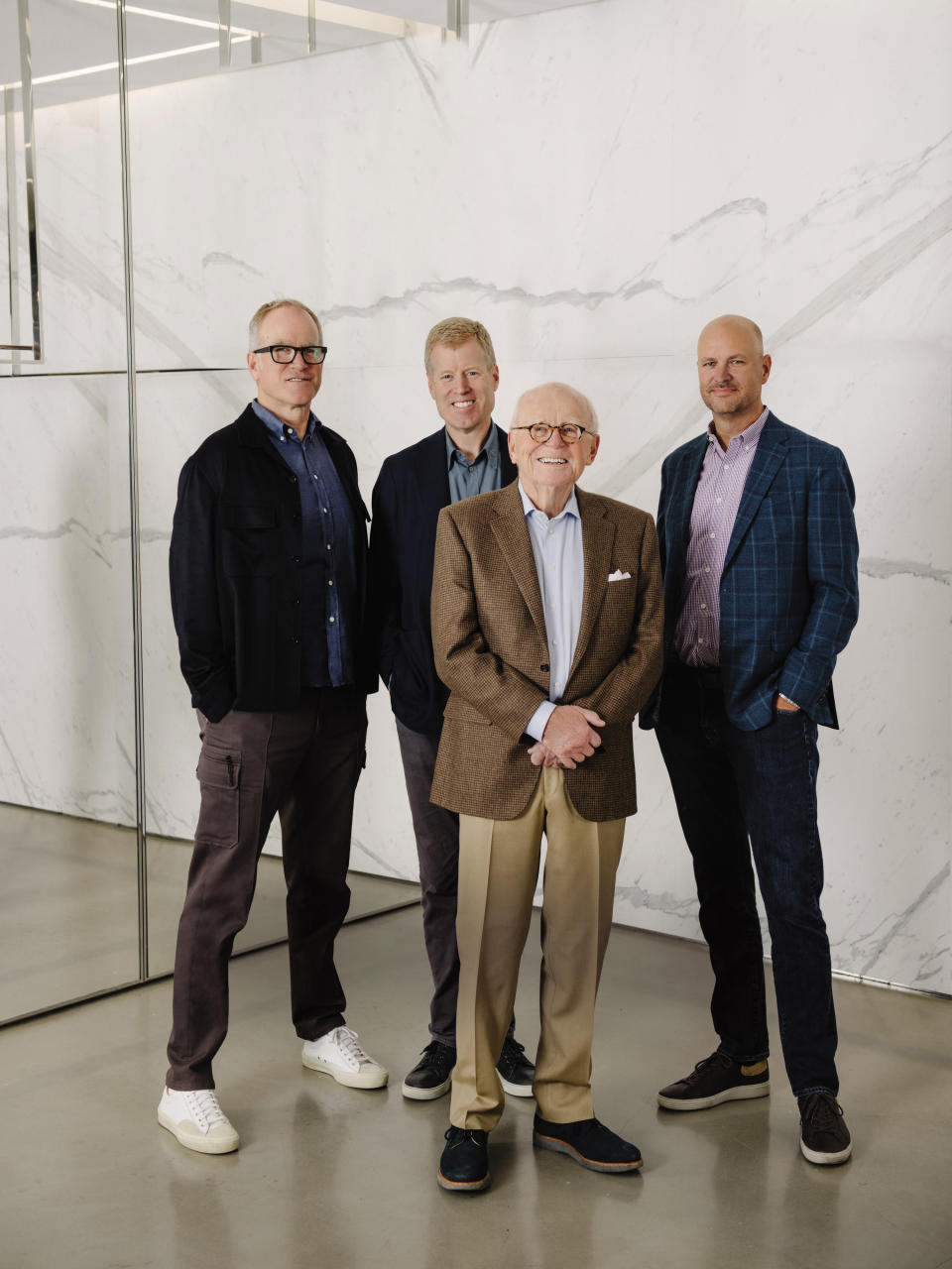 Pete, Erik, Bruce and Jamie Nordstrom for Footwear News.