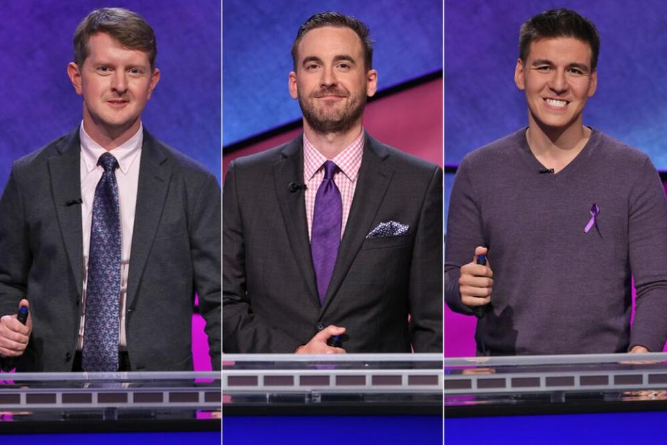 Ken Jennings, Brad Rutter and Jamez Holzhauer | Carol Kaelson/ Sony Pictures Entertainment