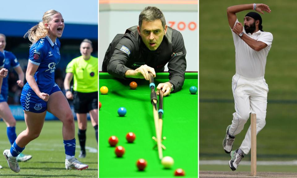 <span>Issy Hobson, Ronnie O’Sullivan and Monty Panesar.</span><span>Composite: Getty, Shutterstock</span>