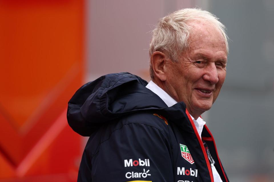 helmut marko of red bull racing in the paddock before