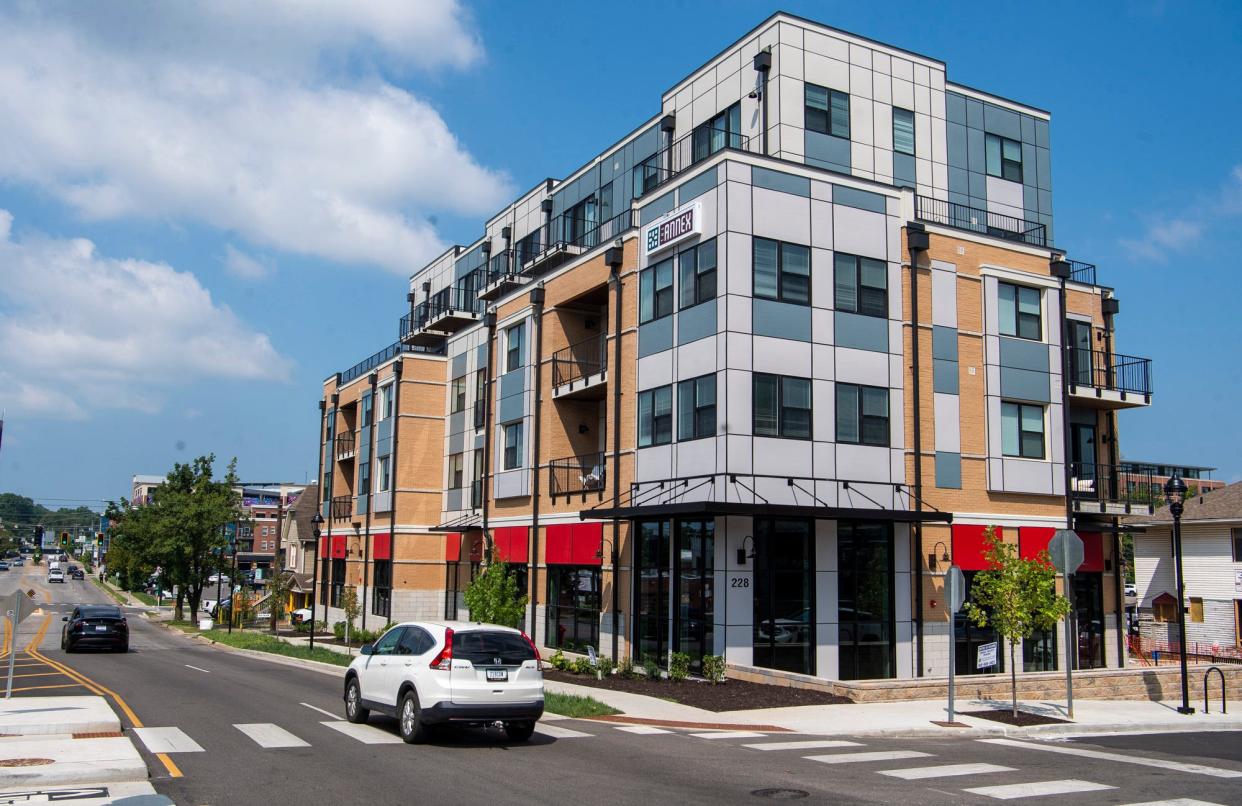 The future site of a Cold Stone Creamery on the first floor of The Annex apartment complex along Third Street on Tuesday, Aug. 22, 2023