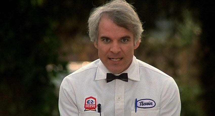 Navin (Steve Martin) wears an E-Z Serve work shirt in the movie "The Jerk." E-Z Serve was the name of an Abilene-based company founded by Ray McGlothlin Jr.