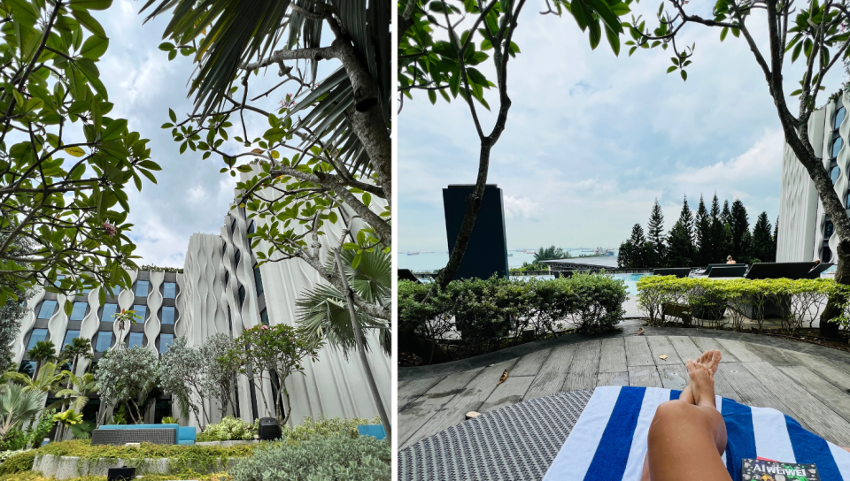 Outdoor pool area at The Outpost Hotel. (PHOTO: Reta Lee/Yahoo Life Singapore)