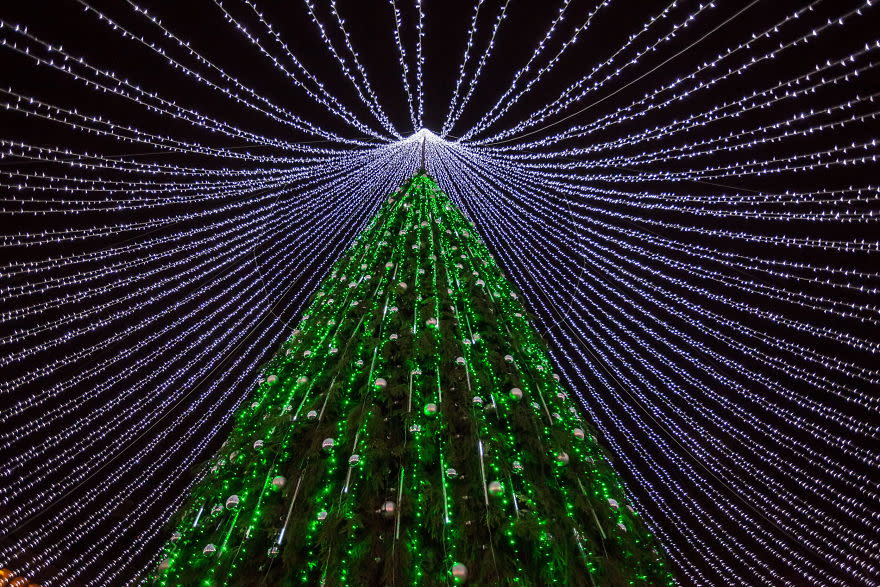 Impresionante árbol navideño