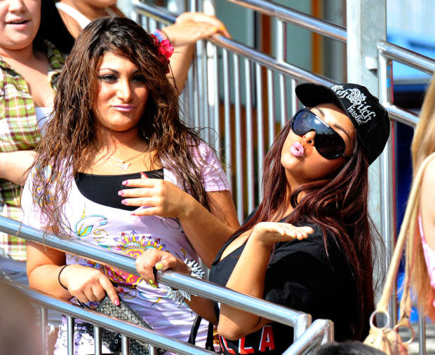 <p><strong>Deena Nicole Cortese </strong>was Snooki's cheery fellow meatball from Season 3 on. Deena actually auditioned for Season 1 but got rejected, and Snooki suggested she replace Angelina after Angelina packed up her trashbags for the final time.</p><p>Deena quickly became a fan favorite for her <a href="https://parade.com/1221936/judykoutsky/positive-attitude/" rel="nofollow noopener" target="_blank" data-ylk="slk:positive attitude;elm:context_link;itc:0;sec:content-canvas" class="link ">positive attitude</a> and raucous antics with Snooki. The pint-sized duo are affectionately called "Meatballs."</p><p><a href="https://www.gettyimages.com/detail/103657808" rel="nofollow noopener" target="_blank" data-ylk="slk:Kevin Mazur/Getty Images;elm:context_link;itc:0;sec:content-canvas" class="link ">Kevin Mazur/Getty Images</a></p>