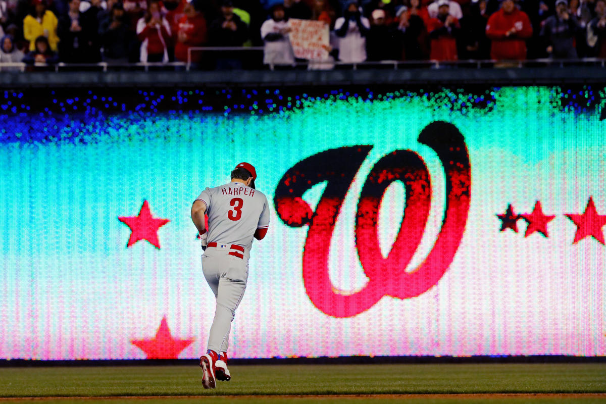 Nationals fans wear altered Bryce Harper jerseys on Opening Day