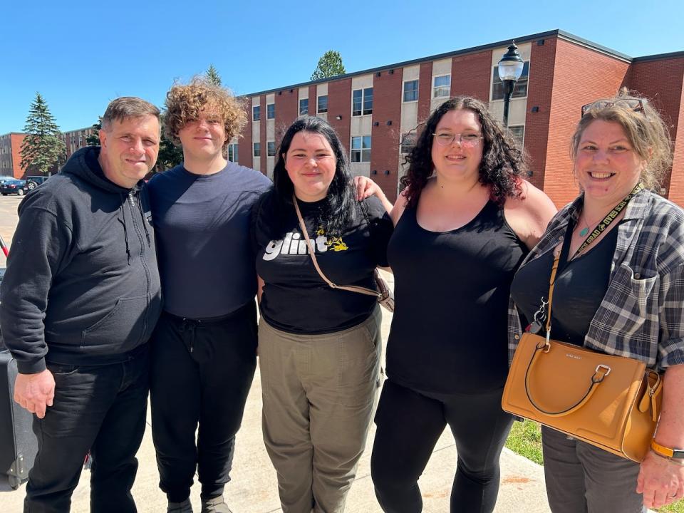 Layney Ross, centre, is excited to start classes for the fall semester.