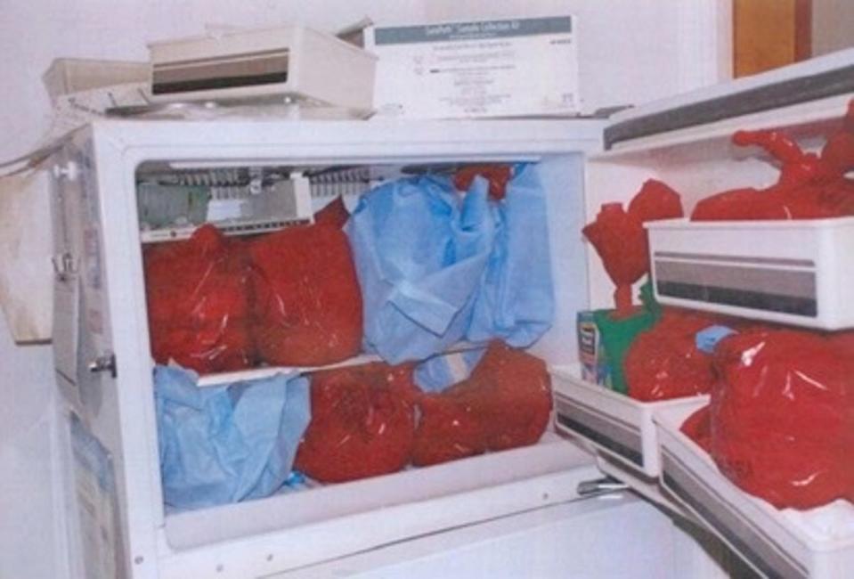 Bags of fetal remains inside the freezer at Kermit Gosnell’s clinic (Grand jury report/ FIRST JUDICIAL DISTRICT OF PENNSYLVANIA)